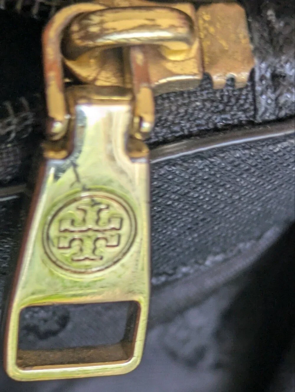 Tory Burch Tote Black Leather Shoulder Bag.